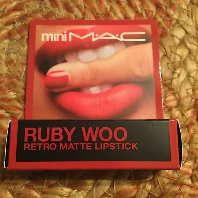 *Mini MAC Ruby Woo Retro Matte Lipstick 707 .06 Oz # 7835 • $10.50