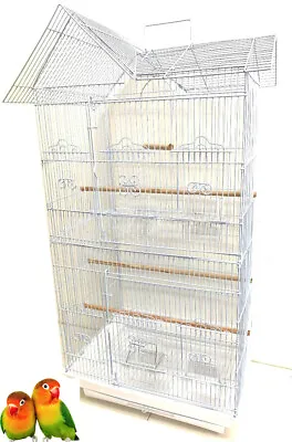 Large 38  Roof Top Canary Aviary Parakeet Cockatiel LoveBird Finch Bird Cage  • $49.82