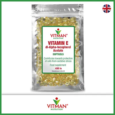 £6.78 • Buy Vitamin E Softgels 400iu High Strength Natural Antioxidant Immune Cleanser 