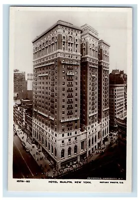 C1910's Bird's Eye View Of Hotel McAlpin NY RPPC Photo Rotary E.C Postcard • $24.97