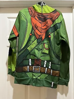 Fortnite Boys I AM REX Full Zip Mask Hoodie Jacket Green Size XXL • $10.49