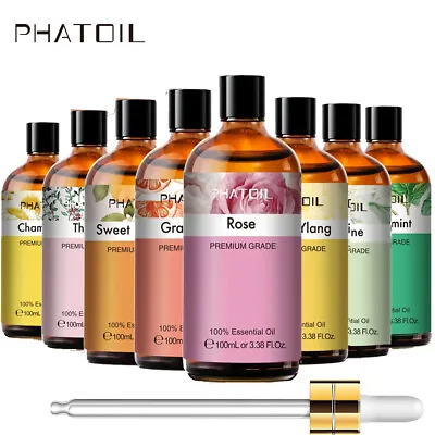 100ml Essential Oils Pure Natural Aromatherapy Oil For Diffuser HumidifierDIY • £13.99