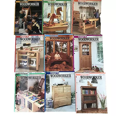 Lot 9 TODAY'S WOODWORKER Magazines 1989 1990 Wood Projects Tips Techniques • $9.98