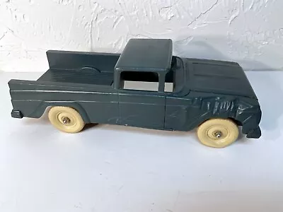 Vintage Louis MARX 15  Toy Green Pickup Crashed Truck With Flat Tire BIG BRUISER • $24.99