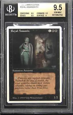 1994 Summer Magic Royal Assassin Rare Magic: The Gathering Card BGS 9.5 • $6950