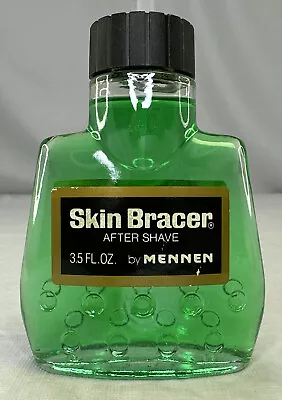 Vintage MENNEN 3.5oz Glass Bottle Original Skin Bracer After Shave Paper Label • $19.99