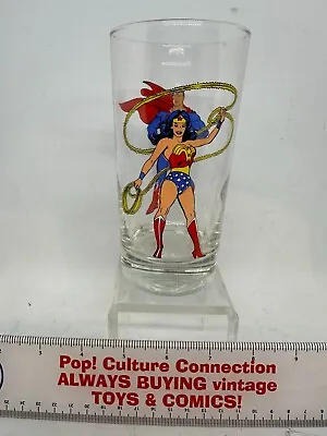 Vintage Pepsi DC Comics Superman/ Wonder Woman Tumbler Pint Glass • $34.95