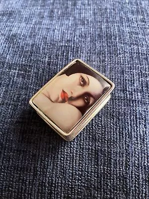 £45 • Buy Sterling Silver Enamel Lady Pill Box
