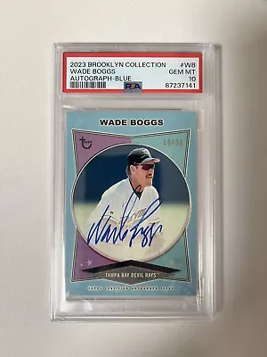 Wade Boggs #10/30 PSA 10 Topps Brooklyn Collection Auto 2023 SP Rays • $199.99