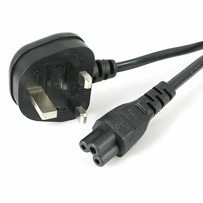 New Cloverleaf C5 3 Pin Mains Cable Clover Leaf Power Lead Power Cord For Uk • £6.98