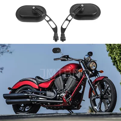 For Victory Vegas Cross Country Road Motorcycle Rearview Side Mirrors Black 10mm • $29.29