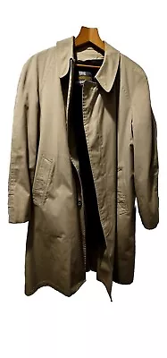 London Fog  Mens Raincoat 42R Beige With Zip-Out-Lining Vintage  • $45