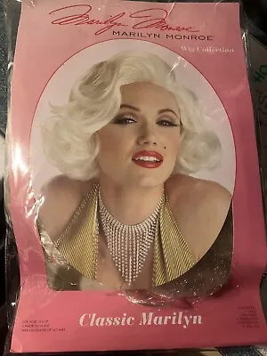 Sexy Marilyn Monroe Wig Adult One Size Iconic Bombshell Wavy Platinum Blonde Eco • $14.95