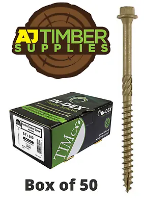 Index Hex Head Screws Sleeper Landscape Fixing Decking Timber Fix Box 50 • £13.50