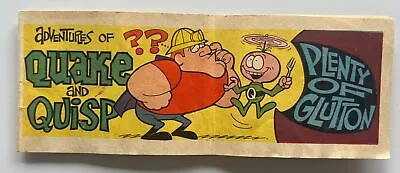 Vintage 1965 Adventures Of Quake And Quisp Plenty Of Glutton Comic Booklet • $36.45