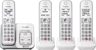 Panasonic Cordless Phone System Digital Answering Machine Call Block 4 Handsets • $65.90