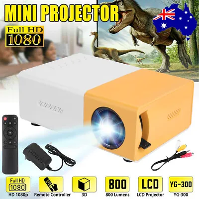 Mini Pocket LED Home Cinema Projector HD 1080P Portable Office Cinema HDMI USB • $58.62