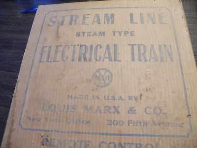 1940s Marx Stream Line Electric Train Set #25000/12 Original Box • $125