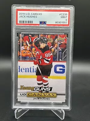 2019-20 UD Series 2 Jack Hughes #C239 New Jersey Devils Young Guns Canvas • $94.12