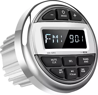 Bluetooth Marine Boat Radio Receiver: Waterproof Marine Gauge Stereo System - HD • $133.99