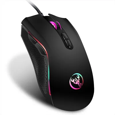  Gaming  3200DPI 7 Buttons 7 Color  Optical   Mice Z3J1 • £9.94