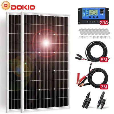 Dokio 100w 200w 400w Mono Solar Panel Z Bracket Kit For Home/Caravan/RV/Camper • £54.99