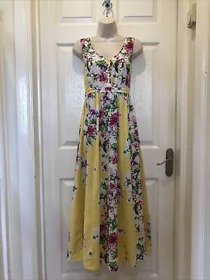'changes By Together' Long Floral Cotton Dress Size 10 • £10