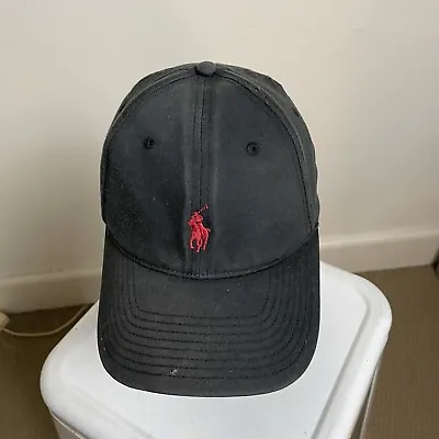 Polo Ralph Lauren Black Logo Hat OSFA Embroidered Baseball Cap • $40
