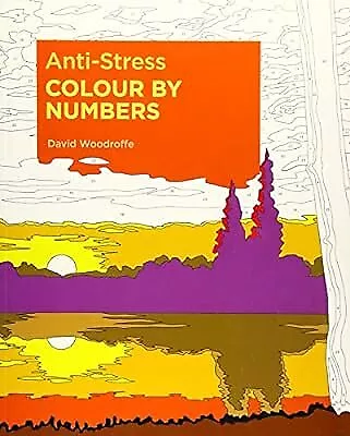 Anti-Stress Colour By Numbers (Arcturus Colour By Numbers Collection) Woodroffe • £2.98