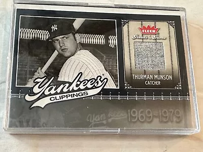 2006 Fleer Greats Of The Game Yankees Clippings Thurman Munson #NYY-TM Jersey • $24.99