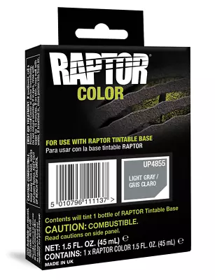 U-POL 4855 Light Gray Raptor Truck Bed Liner Color Tint 1.5 Oz Pouch • $35.90