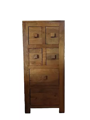 Mango Wood 6 Drawer Tallboy • £0.99