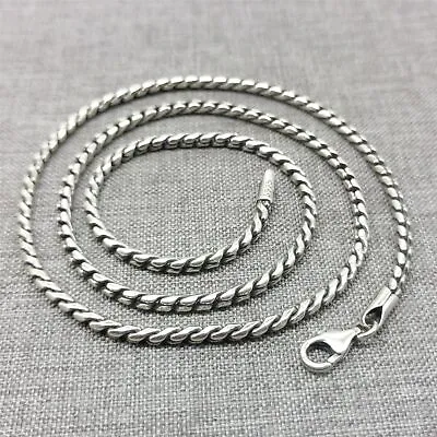 925 Sterling Silver Oxidized Bone Shape Necklace Chain Lobster Clasp 18  To 30  • $95.07