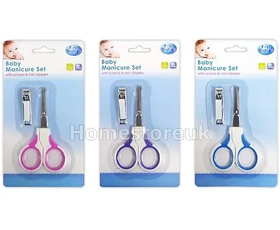 Baby Manicure Kit Set Nail Clippers Cutters And Scissors 0+ Month Girl Boy • £2.49