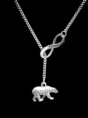 Polar Bear Necklace Animal Mama Bear Mother's Day Mom Gift Lariat Jewelry • $19.99