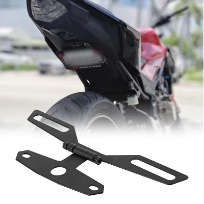 Universal Motorcycle LED Turn Signal Brake Tail Mount Bracket License Plate Lamp • $9.49