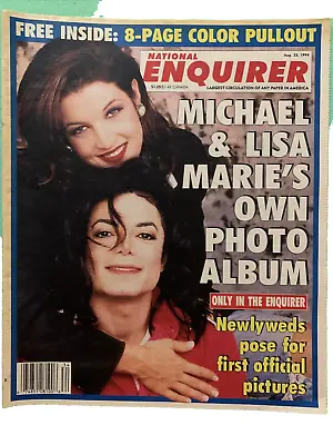 National Enquirer Aug. 23 '94  Michael And Lisa Marie's Own Photo Album  • $24.88