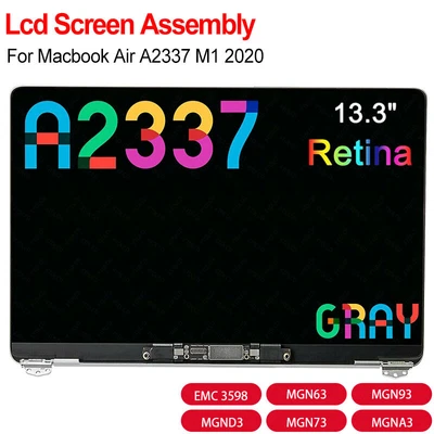 $184.99 • Buy For MacBook Air A2337 M1 2020 LCD Screen Display Assembly EMC 3598 Space Gray
