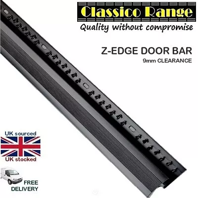 Z- EDGE DOOR BAR - Black 900mm / 3 Foot JOIN CARPET TO LAMINATE WOOD OR TILES • £8.99