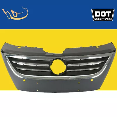 Fit 09-12 VW Volkswagen Passat CC Front Bumper Upper Grille Black W/Chrome Trim • $99.90