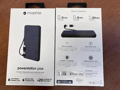 Mophie PowerStation Plus 6040mAh Charger With Built-in Switch-Tip IPHONE Cable • $26.49