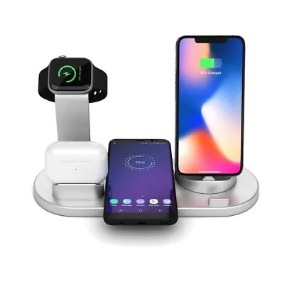 5 In 1 Multi Charger Station For IPhone/AirPods/apple Watch. 5 Charging Docs!! • $30