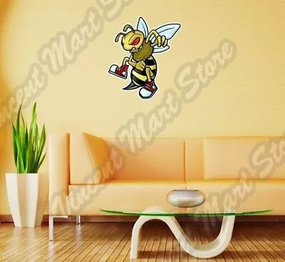 Angry Wasp Bee Hornet Cartoon Funny Wall Sticker Room Interior Decor 18 X25  • $19.99