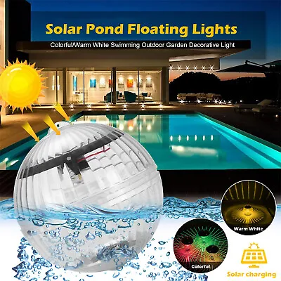 1/2/4X Outdoor Solar LED Floating Light Garden Pond Pool Color Changing Fountain • £9.99