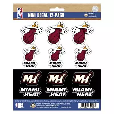 Miami Heat - Set Of 12 Sticker Sheet Stickers Decals Decal • $7.99