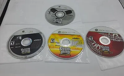 Guitar Hero Xbox 360 Lot Of 4 Games - Guitar Hero 2 3 World Tour Aerosmith  • $64.99