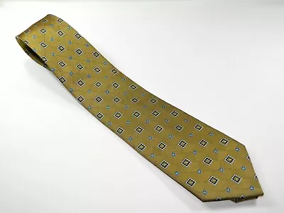 Men's JOS. A. BANK EXECUTIVE Silk NECKTIE Tie GOLD BLUE EXTRA LONG XL • $12.98