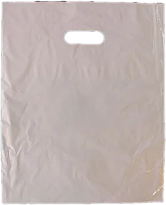 12  X 15  Colored PLASTIC MERCHANDISE Bags Retail Store Bags W/Die Cut Handles • $10.99