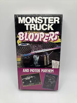 Vtg 1992 Monster Truck Bloopers And Motor Mayhem VHS Video Sealed • $14