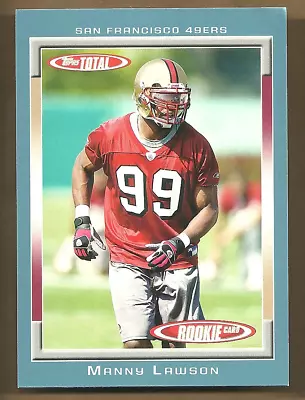 Manny Lawson 2006 Topps Total Blue #535 RC Rookie San Francisco 49ers Wolfpack • $3